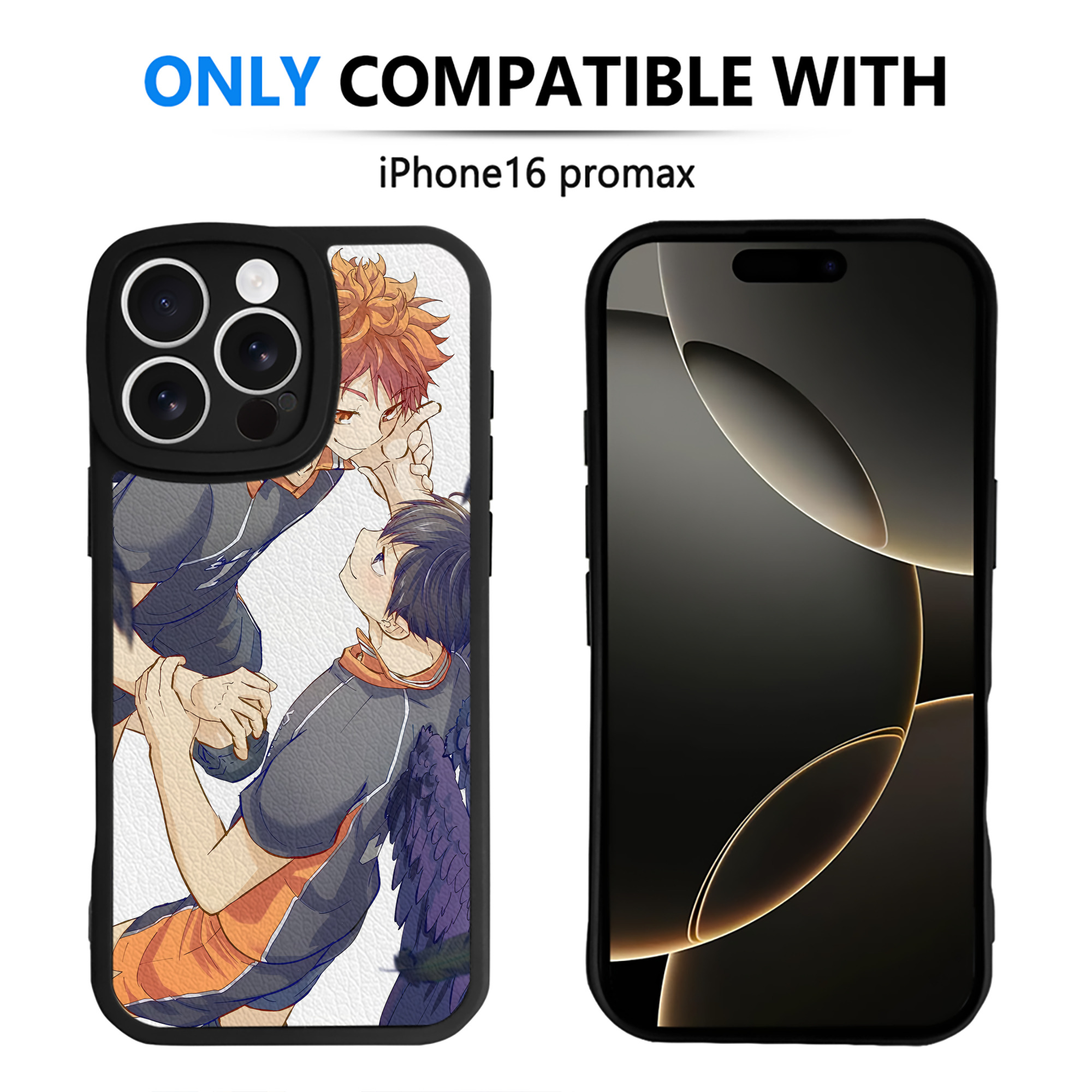 （画像用） ハイキュー!! Haikyu!! 【iPhone 16シリーズ対応】シリコンスマホケース（レザー調） 材質：シリコン